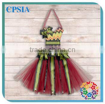 Grey Chevron Striped Rhinestone ribbon bow holder Pink Tulle Pettiskirt Beautiful Party Tutus dresses Decoration for Boutique