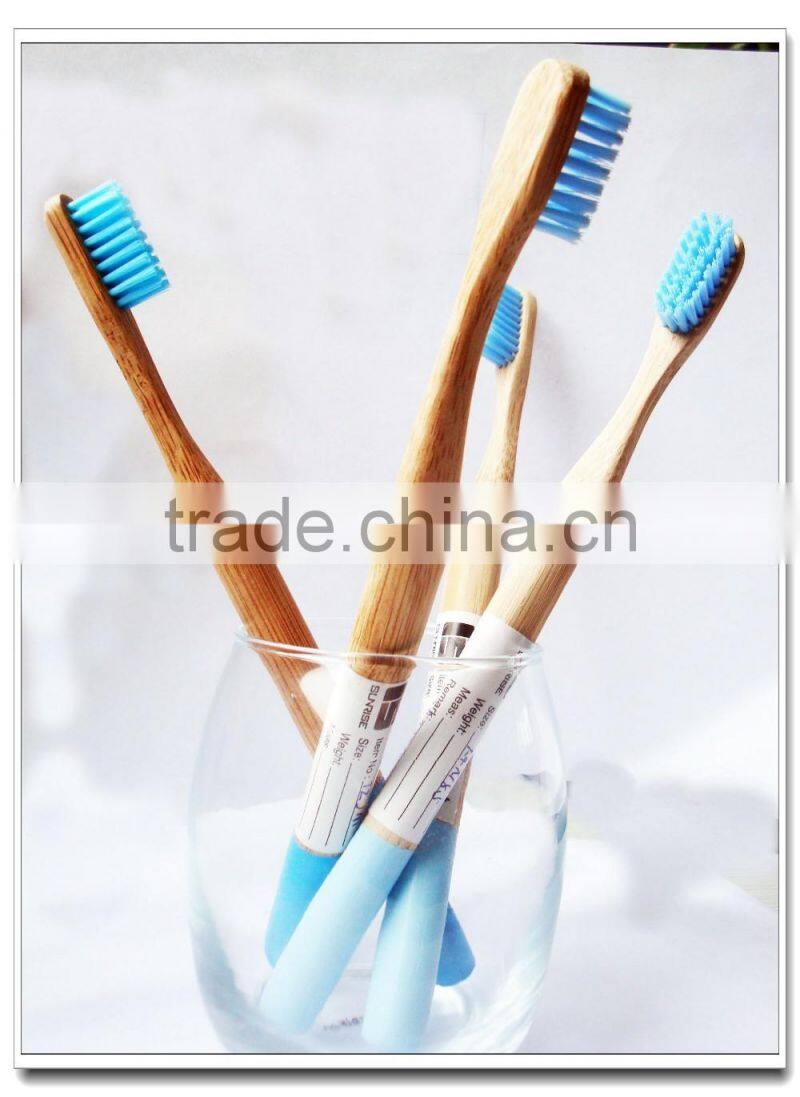 Colorful bristle recyclable and environmental adult bamboo toothbrush