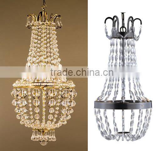 American style loft crystal rain drop brass pendant for kids room decoration - BF07-80111