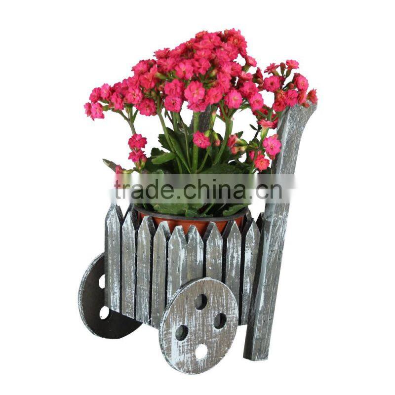 Home Decration Indoor Wooden Carts for Flower