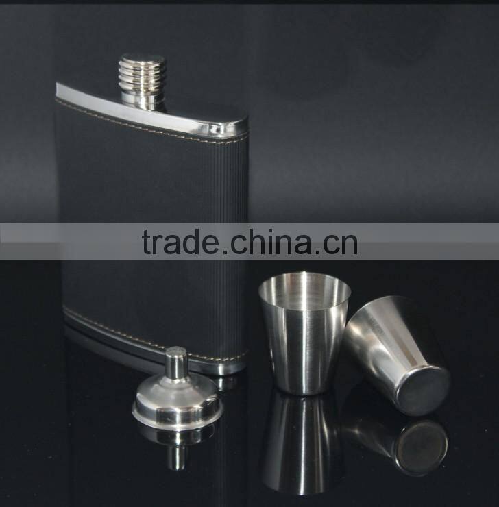 new design 7oz stainless steel black wine glass set