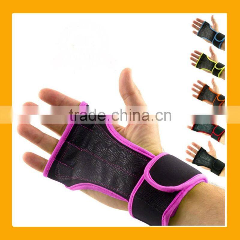 Full Palm Protection Neoprene Grips With Slicone Dots Power Lifting Weight Grips