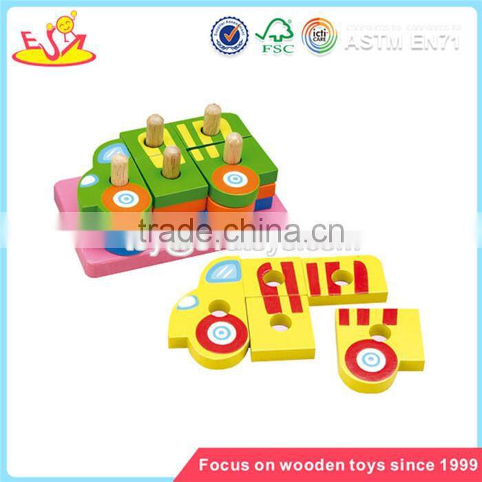 Wholesale wonderful toddler wooden stacking toy bring fun baby wooden stacking toy W13D044