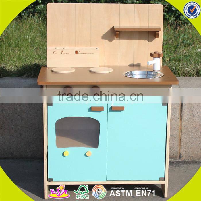 wholesale top sale kids kitchen toy,creative wooden kids kitchen toy, role play toy wooden kids kitchen toy for fun W10C152