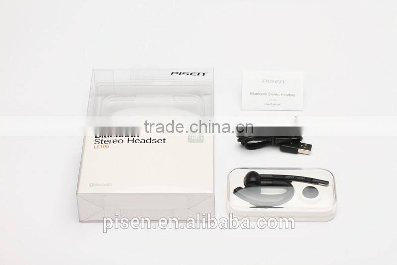 Pisen Rotatable Ear Hook Handfree NFC Connection Noise Cancelling Mini Wireless Earbud Stereo Bluetooth Earphone With Double Mic