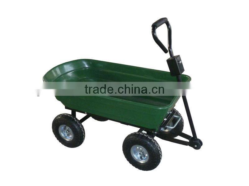 4 wheel TC2145 Cheap Poly Garden Dump Cart Supplier