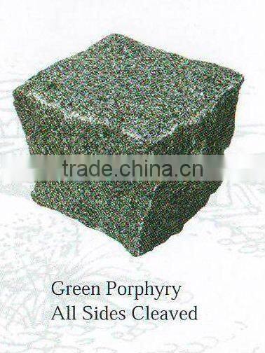 green porphyry cube stone