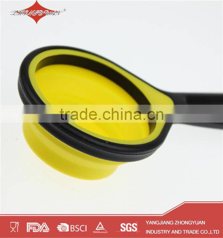 Multicolor new design 4pcs of silicone measuring tools measuring spoons