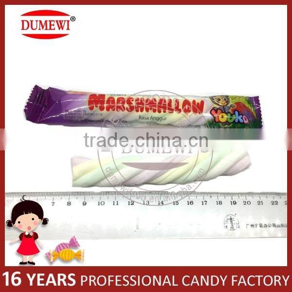7g HALAL Colorful Fruit Flavor Twist Marshmallow