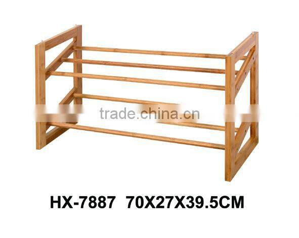 3 Tiers Bamboo Shoes Shelf with Umbrella Rack and Small Drawer