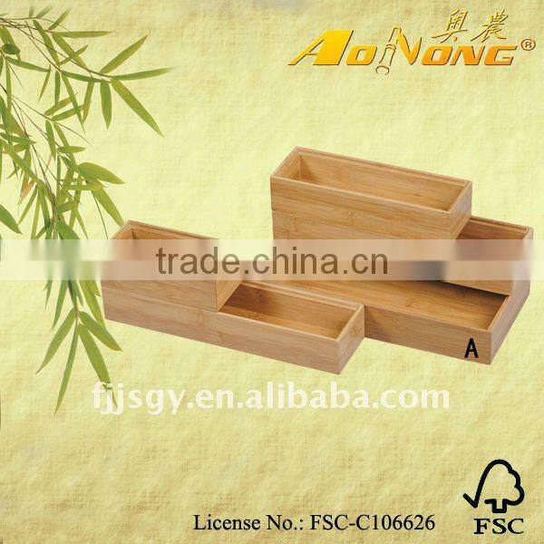 4pcs bamboo storage box
