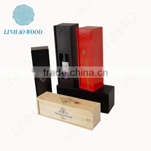 wooden wine bottle carrier case