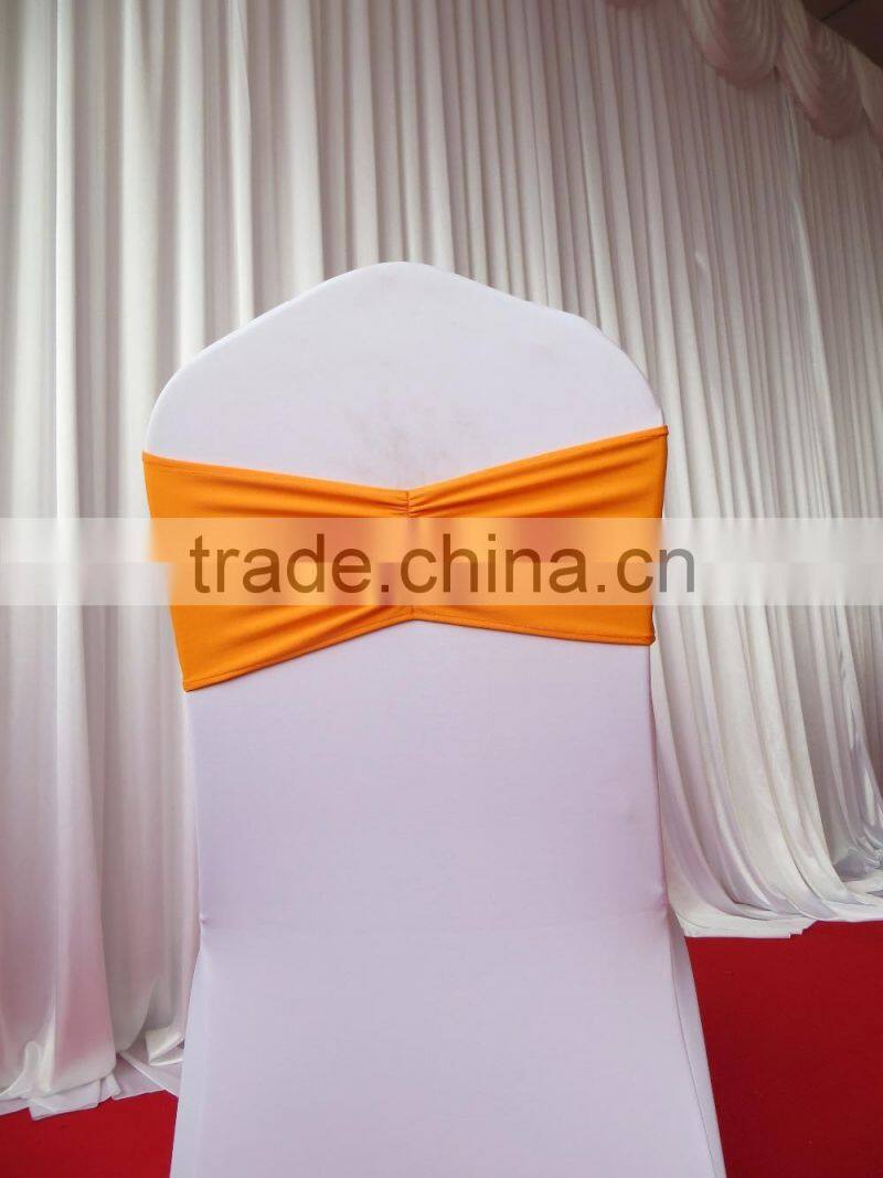orange spandex lycra ruffle chair band