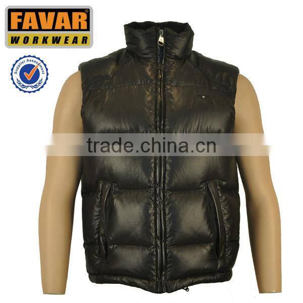 mens polyester winter vest quilt coat sleeveless garment