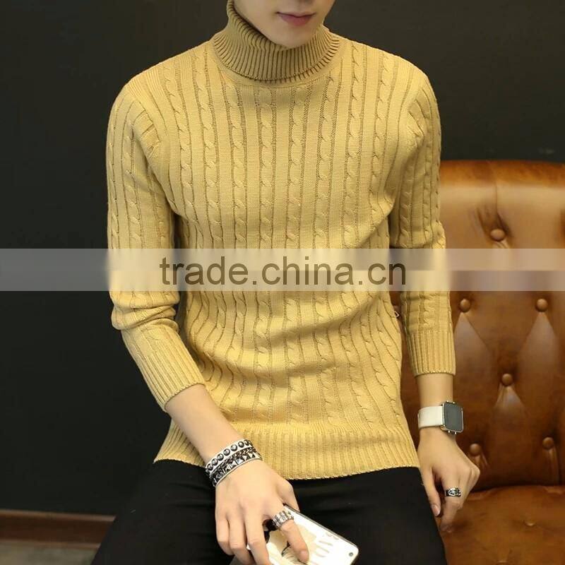 Wholesale winter high quality men's pullover turtleneck sweater