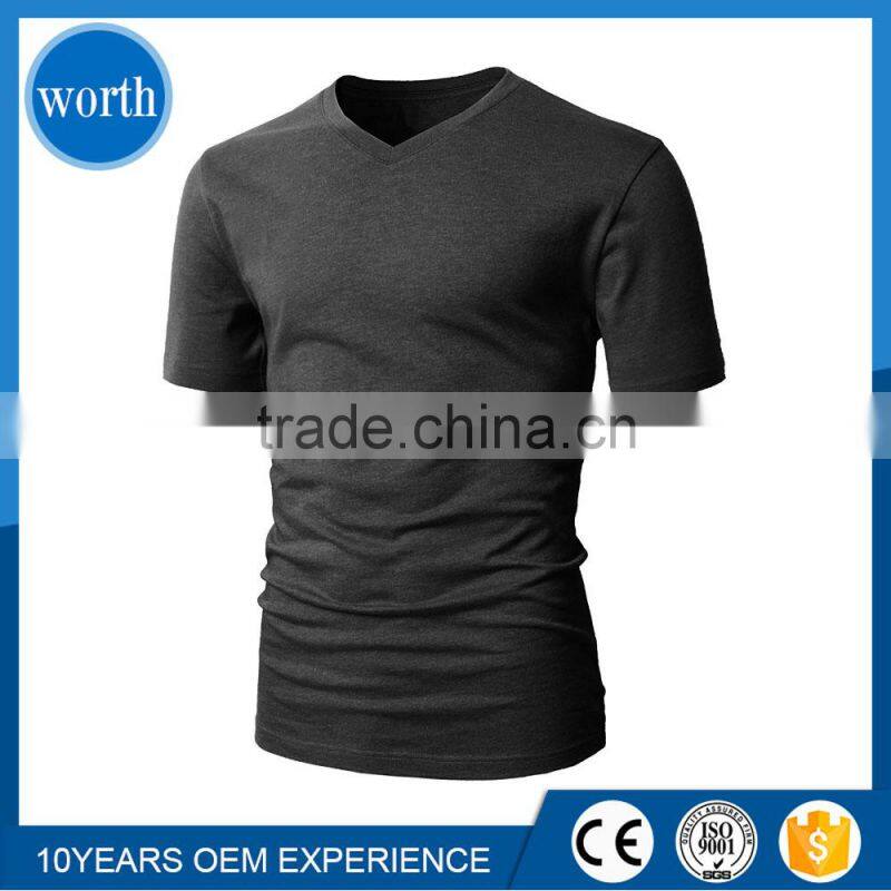 Shirt V-Neck Blank T-Shirt OEM Service Made in China