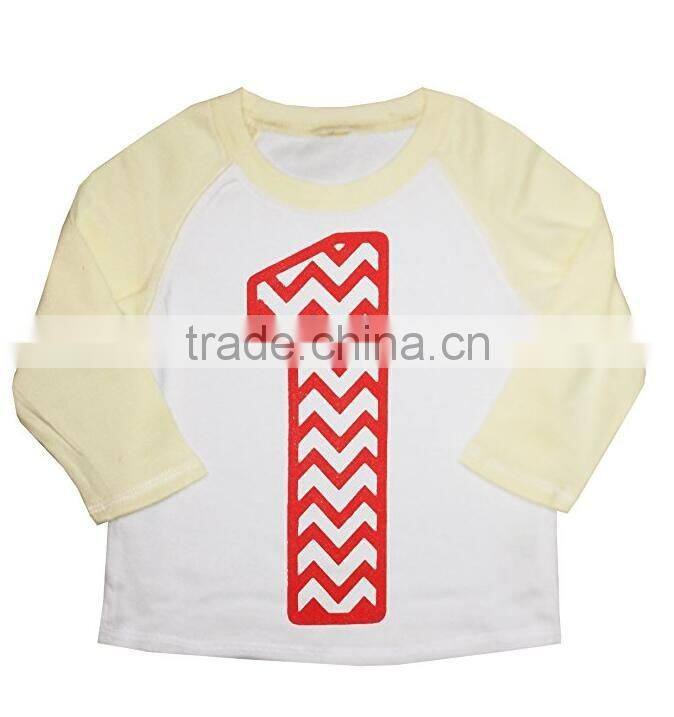 Baby Boys' names unique pictures ruffle raglan Birthday Chevron Stripe Raglan T-shirt