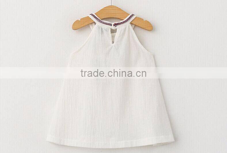 F10017A New style girls tassel halter dress pattern girls summer dress