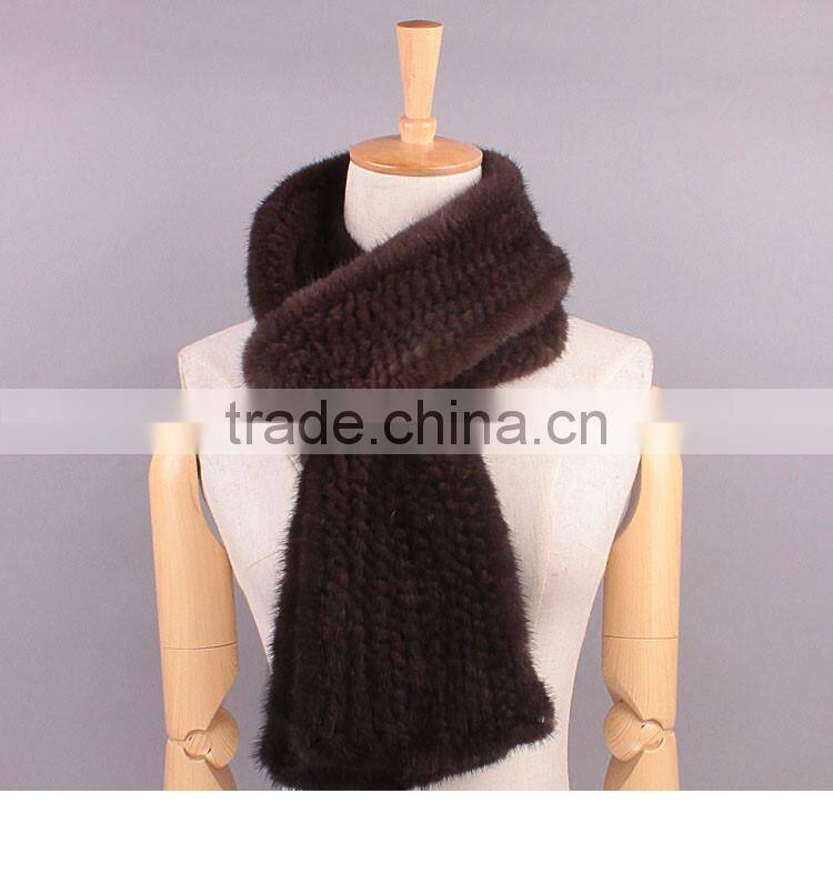 wholesale real mink Scarf With Pocket Shawls And Scarves long fur scarf