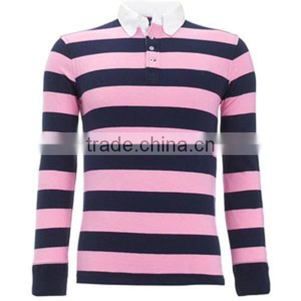 Original Double Collar Long Sleeve Rugby Polo Shirt