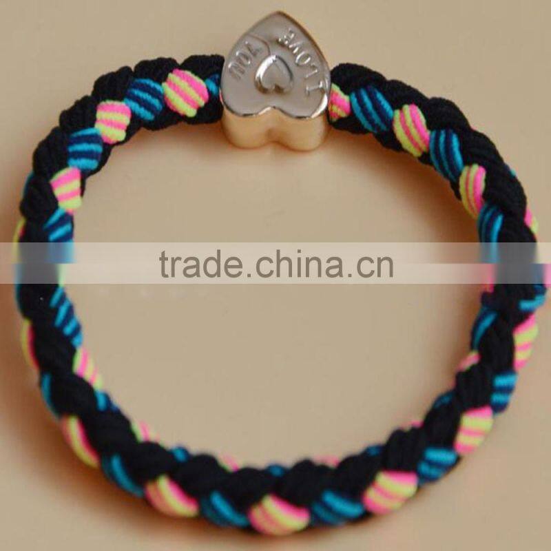 Candy Color Heart Hair Rope Elastic Hairbands