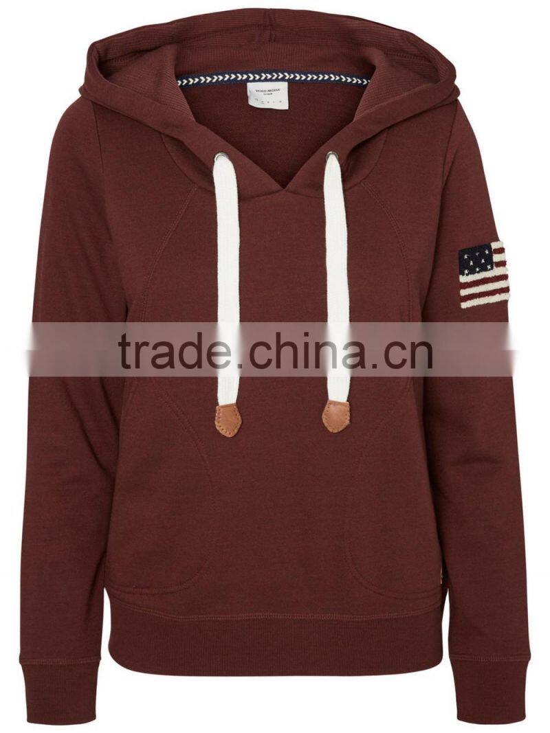 Costume women sweatshirt and custom sleeveless hoodie plain girls hoodies
