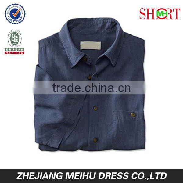 2016 new design high quality mens linen shirts