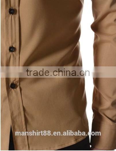 Men casual shirts cotton fabric welcomed men chinese collar shirts