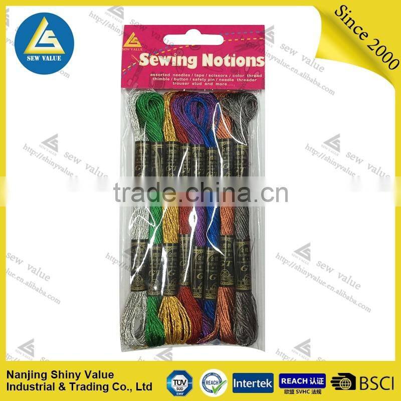 100% nylon sewing thread with Plastic pipe in blister card