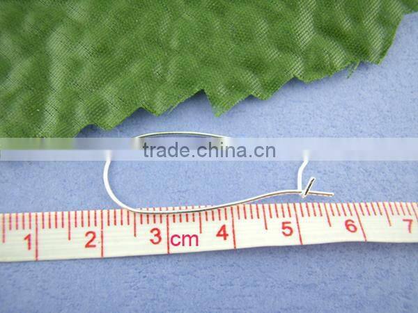 200PCs Silver Plated Ear Wires 16x38mm