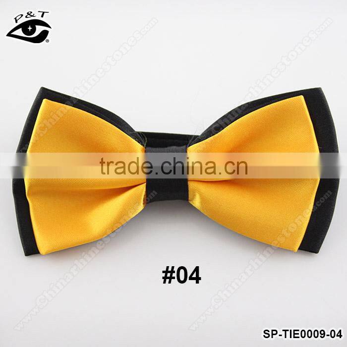 12.5x6.5CM fancy polyster bow tie British Style Solid Bowtie for Bridegroom Wedding Dress