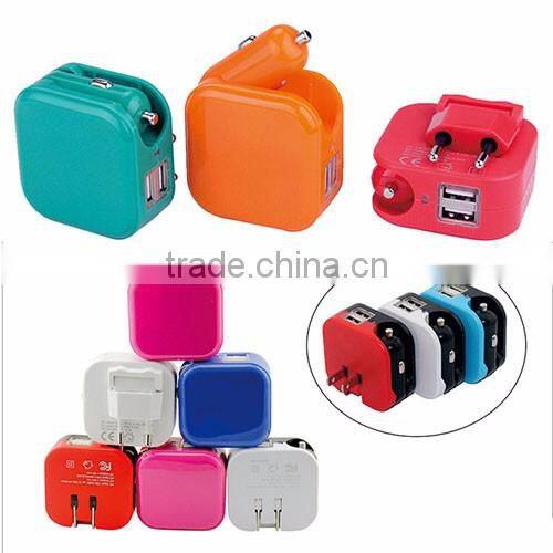 Double USB Charger Traveling Creative Car Wall Filled With Smart Phone Charger