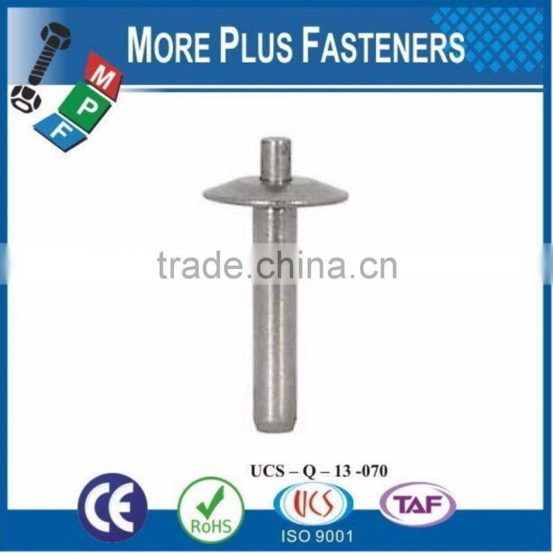 Made in Taiwan Drive Rivet Chasser Aluminum Rivets with Stainless or Aluminum Pins Universal Head