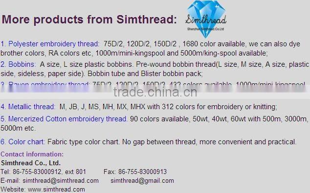 L type paper side prewound bobbin thread white thread