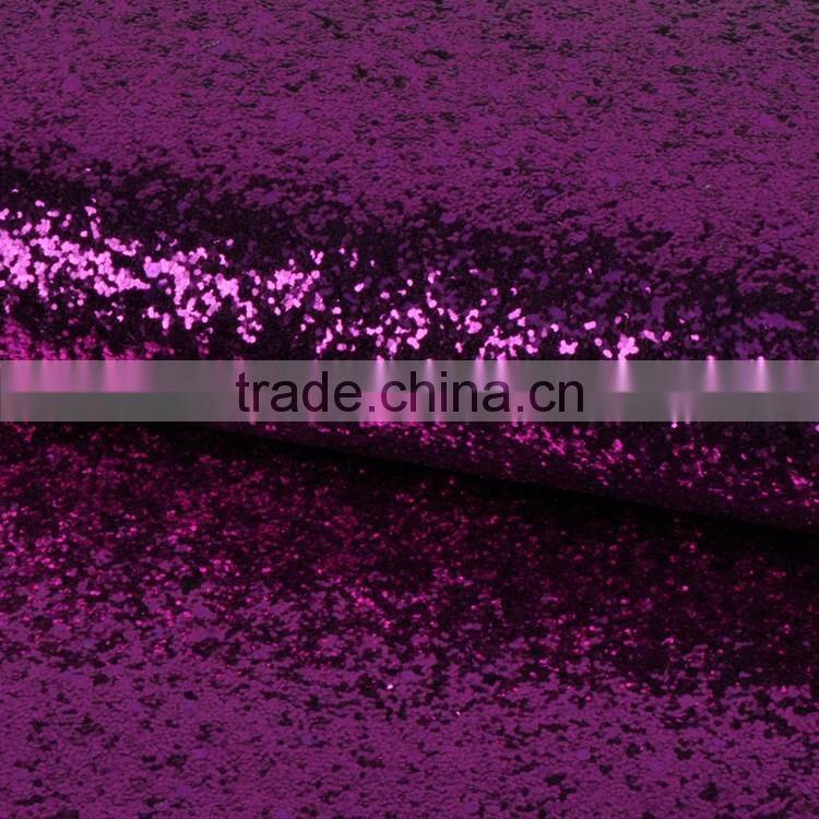 over 10 years experience fluorescence color purple glitter fabric