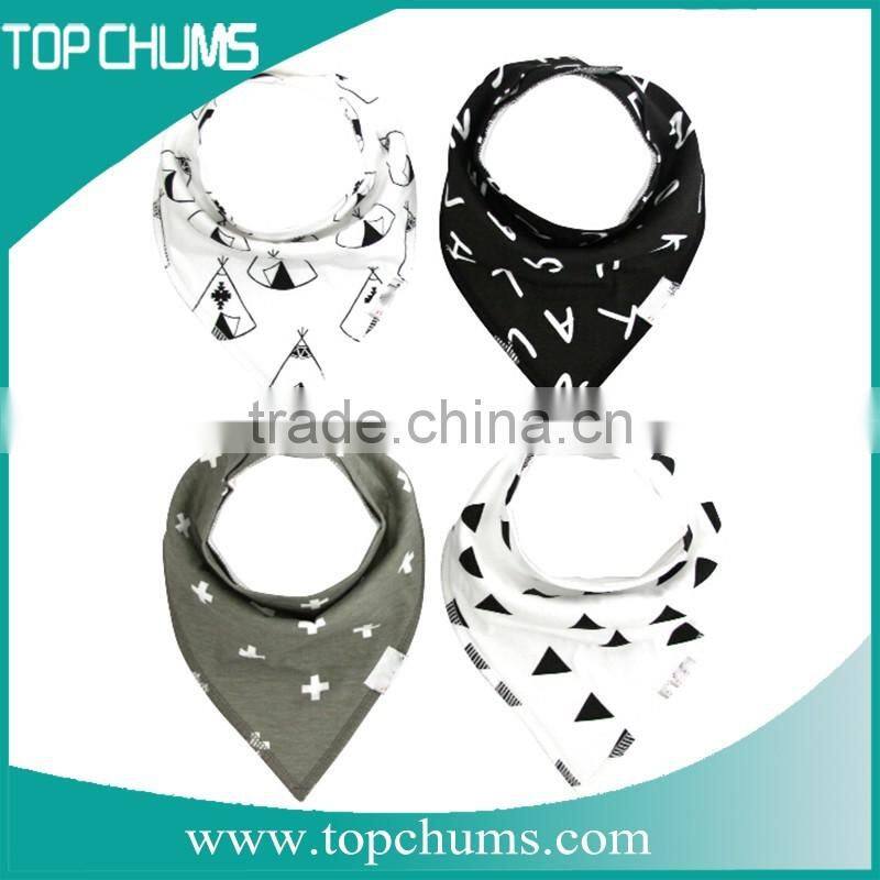 luxury printed baby triangle cotton bib bandana bandanna