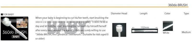 Japan 360 degree toothbrush English Version For Baby ( White ) Wholesale