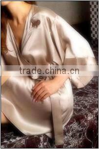 100% Sexy silk fabric bathrobe---OEKO certificate