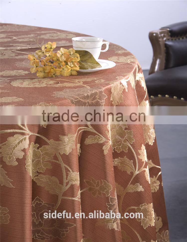 Custom Modern Design Table Linen Hotel Jacquard Round Table Cloth