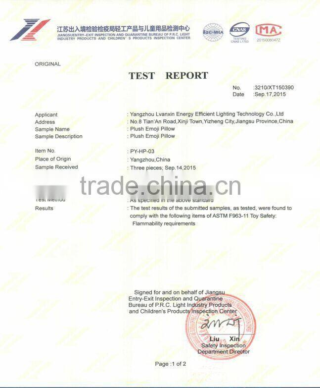 Professional Patent Plush Toys Manufacturer Custom Plush Emoji Pillow 35cm 40cm