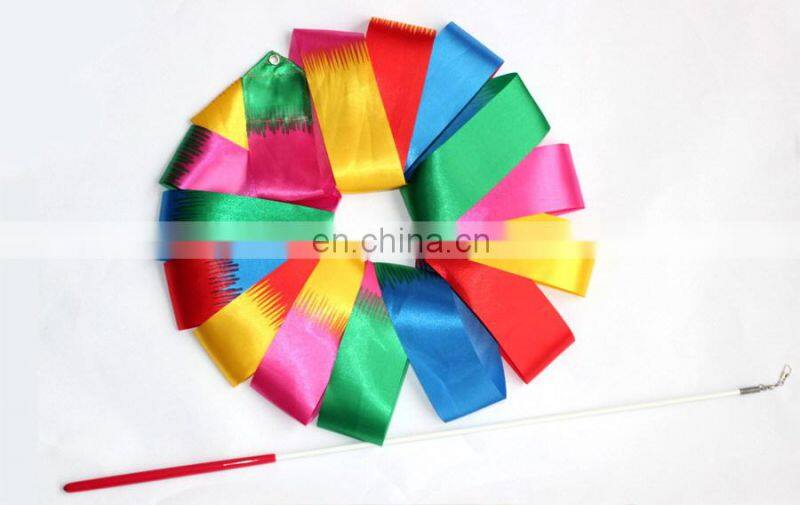 Colorful rhythmic gymnastic ribbons,playing ribbons for kids