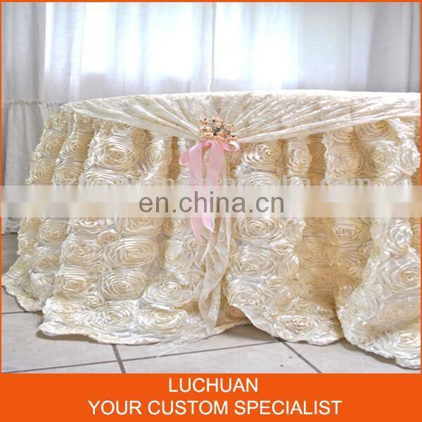 New Design Wholesale Rosette Party Tablecloth