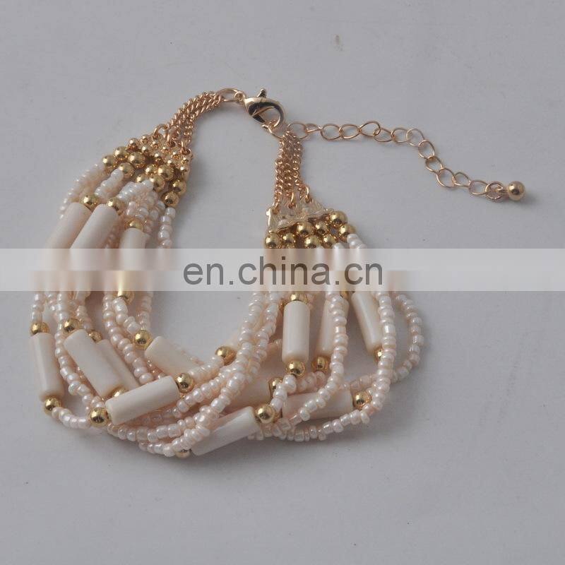 tiny multilayer seed bead bracelet