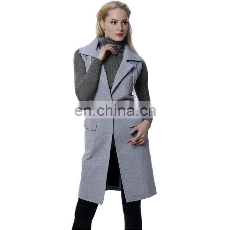 2015 Fashion longline lapel collar lady jacket,custom jacket,jacket for women
