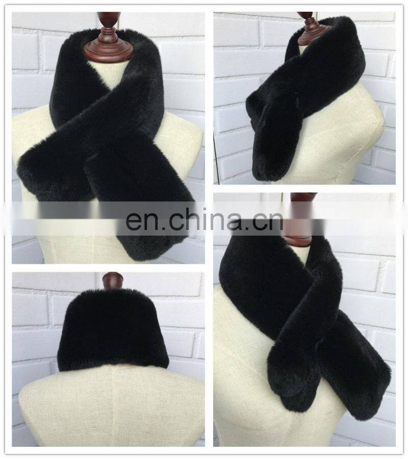 2017 Autumn Winter Warm Outdoor Rabbit Fur Colorful Scarf