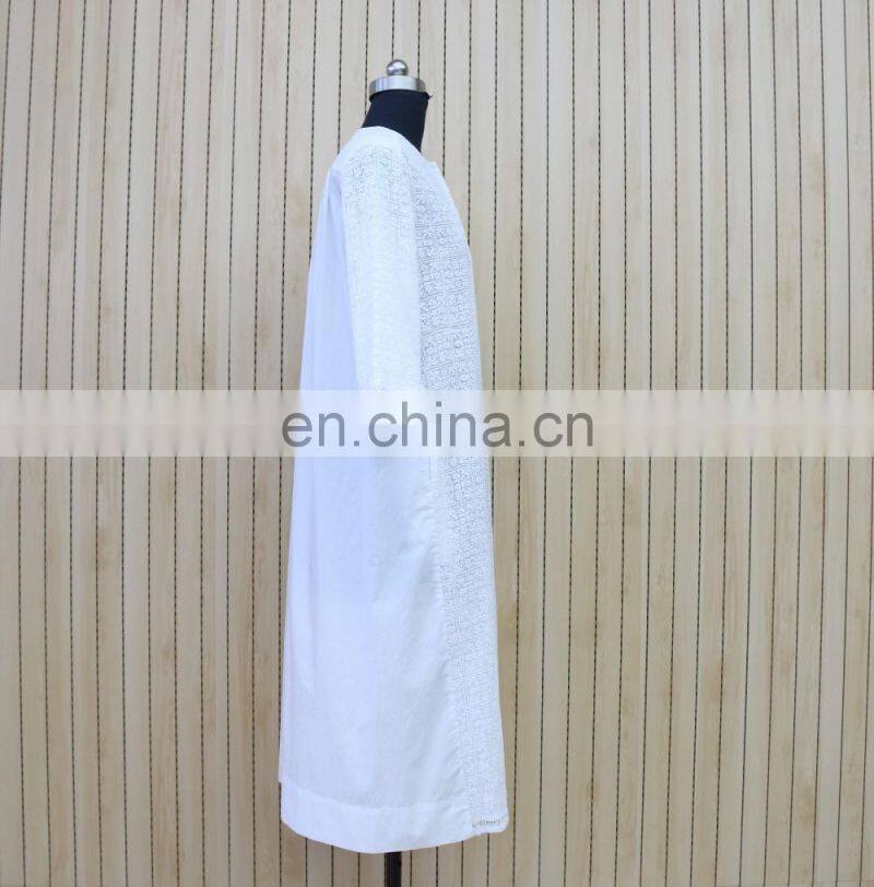 women high quality white short sleeve lace shirt dress