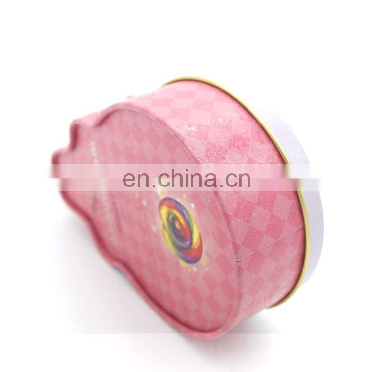 Custom candy shape small sweet metal tinplate case