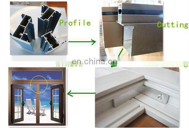 Double head mitre cutting saw / aluminum window making machine