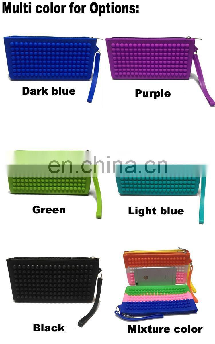 Cheap Women's Silicone Wallet Clutch Bag Zipper Wristlet Purse Handbag