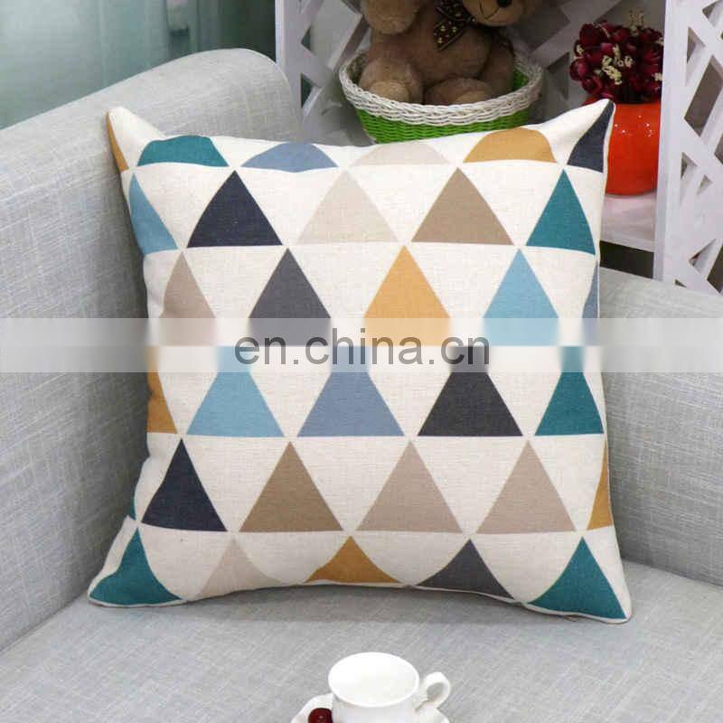 i@home Simple modern geometric series car print linen sofa pillow cushion cover
